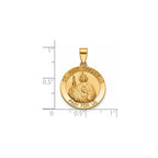 Round St. Jude Thaddeus Medal in 14K Yellow Gold - Sophia Jewelers
