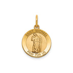 Round St. Michael Medal in 14K Yellow Gold - Sophia Jewelers
