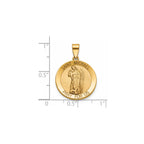 Round St. Michael Medal in 14K Yellow Gold - Sophia Jewelers