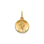 Round St. Michael Medal in 14K Yellow Gold - Sophia Jewelers