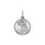Round St. Michael Medal in Sterling Silver, 13.25mm Satin - Sophia Jewelers