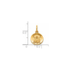 Round St. Andrew Medal in 14K Yellow Gold, 11.5mm - Sophia Jewelers