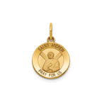 Round St. Andrew Medal in 14K Yellow Gold, 13.25mm - Sophia Jewelers