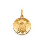 Round St. Andrew Medal in Gold-Plated Sterling Silver - Sophia Jewelers