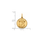 Round Perpetual Help Medal in Gold-Plated Sterling Silver, 16.25mm - Sophia Jewelers