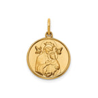 Round Perpetual Help Medal in Gold-Plated Sterling Silver, 16.25mm - Sophia Jewelers