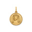 Round Face of Jesus Medal in 14K Yellow Gold, 14.5mm - Sophia Jewelers
