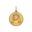 Round Face of Jesus Medal in Gold-Plated Sterling Silver - Sophia Jewelers