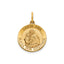 Round St. Anne-Spanish Medal in Gold-Plated Sterling Silver, 16.25mm - Sophia Jewelers