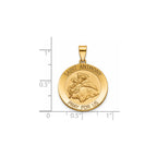 Round St. Anthony Medal in 14K Yellow Gold, 20.25mm - Sophia Jewelers