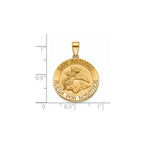 Round St. Anthony-Spanish Medal in 14K Yellow Gold, 20.25mm - Sophia Jewelers