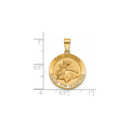 Round St. Anthony-Spanish Medal in 14K Yellow Gold, 18.25mm - Sophia Jewelers