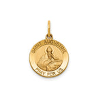 Round St. Augustine Medal in Gold-Plated Sterling Silver - Sophia Jewelers