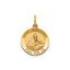 Round St. Augustine Medal in Gold-Plated Sterling Silver - Sophia Jewelers