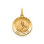 Round St. Augustine Medal in 14K Yellow Gold, 16.25mm - Sophia Jewelers