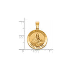 Round St. Augustine Medal in 14K Yellow Gold, 18.25mm - Sophia Jewelers