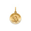 Round St. Barbara Medal in 14K Yellow Gold, 13.25mm - Sophia Jewelers