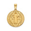 Round St. Benedict Medal in 14K Yellow Gold, 20.25mm - Sophia Jewelers