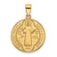 Round St. Benedict Medal in 14K Yellow Gold, 22mm - Sophia Jewelers