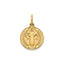 Round St. Benedict Medal in 14K Yellow Gold, 13.25mm - Sophia Jewelers