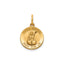 Round St. Brigid Medal in 14K Yellow Gold, 13.25mm - Sophia Jewelers