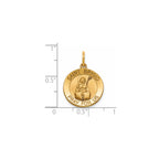 Round St. Brigid Medal in Gold-Plated Sterling Silver - Sophia Jewelers
