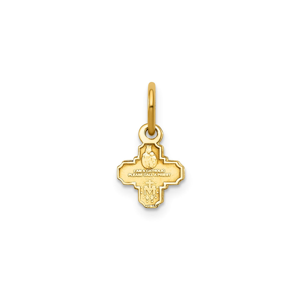 Four-Way Medal in 14K Yellow Gold, 8.25mm - Sophia Jewelers