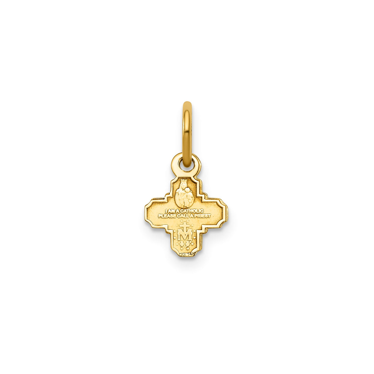 Four-Way Medal in 14K Yellow Gold, 8.25mm - Sophia Jewelers