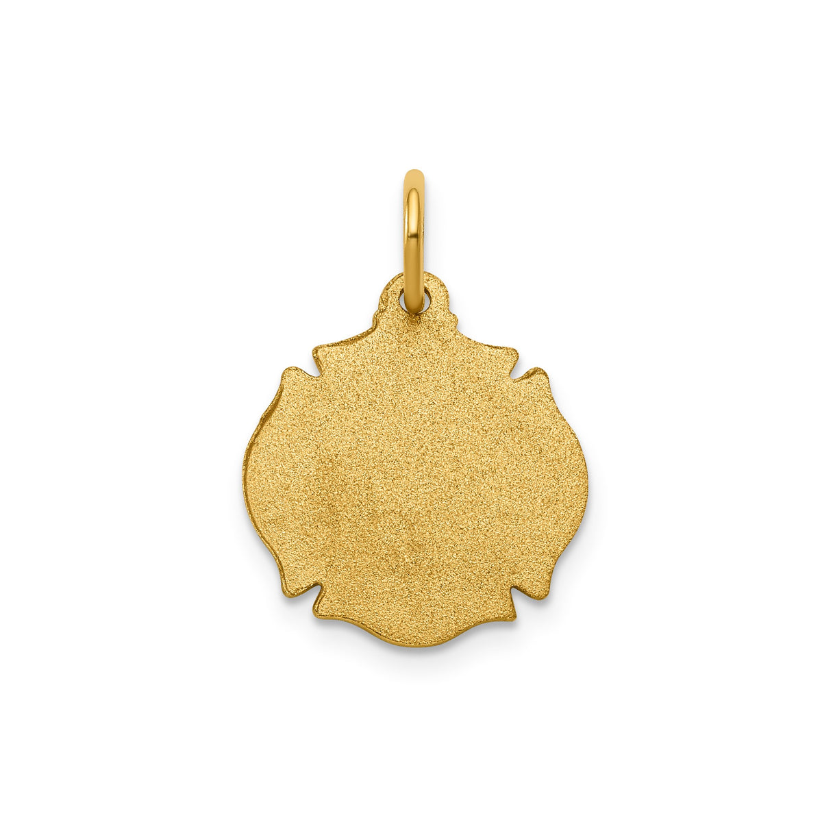 St Florian Badge Pendant in 14K Yellow Gold, 15mm - Sophia Jewelers