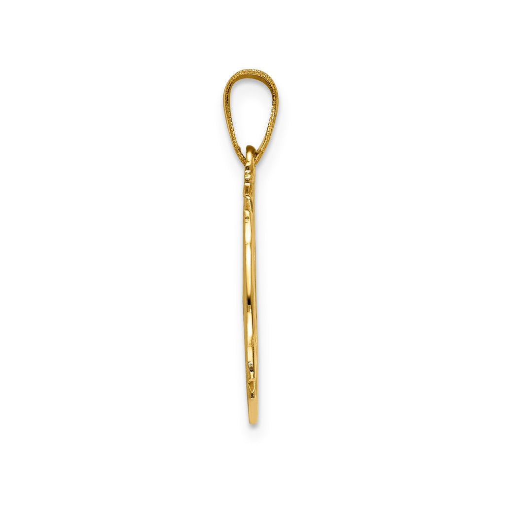 St Florian Badge Pendant in 14K Yellow Gold, 16.75mm - Sophia Jewelers
