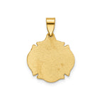 St Florian Badge Pendant in 14K Yellow Gold, 16.75mm - Sophia Jewelers
