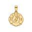 St Florian Badge Pendant in 14K Yellow Gold, 16.75mm - Sophia Jewelers