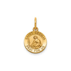 Round St. Cecilia Medal in 14K Yellow Gold, 11.5mm - Sophia Jewelers
