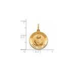 Round St. Charles Medal in 14K Yellow Gold, 16.25mm - Sophia Jewelers