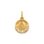 Round St. Christopher-Spanish Medal in 14K Yellow Gold, 11.5mm - Sophia Jewelers