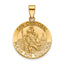 Round St. Christopher-Spanish Medal in 14K Yellow Gold, 22mm - Sophia Jewelers
