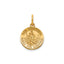 Round St. Christopher-Spanish Medal in 14K Yellow Gold, 13.25mm - Sophia Jewelers