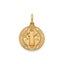 Round St. Benito Medal in Gold-Plated Sterling Silver - Sophia Jewelers