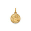 Round Cherub Angel Medal in 14K Yellow Gold, 11.5mm - Sophia Jewelers