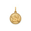 Round Cherub Angel Medal in 14K Yellow Gold, 13.25mm - Sophia Jewelers