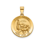 Round St. Daniel Medal in 14K Yellow Gold, 18.25mm - Sophia Jewelers