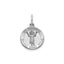 Round Divino Nino Medal in Sterling Silver, Satin - Sophia Jewelers