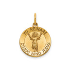 Round Divino Nino Medal in 14K Yellow Gold, 16.25mm - Sophia Jewelers