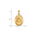 Oval St. Anthony Medal in 14K Yellow Gold, 21.5x15mm - Sophia Jewelers