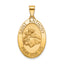 Oval St. Anthony Medal in 14K Yellow Gold, 23x16mm - Sophia Jewelers