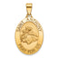 Oval St. Anthony Medal in 14K Yellow Gold, 25x18mm - Sophia Jewelers