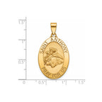Oval St. Anthony Medal in 14K Yellow Gold, 27x19.5mm - Sophia Jewelers