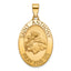 Oval St. Anthony Medal in 14K Yellow Gold, 27x19.5mm - Sophia Jewelers