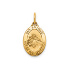 Oval St. Anthony-Spanish Medal in 14K Yellow Gold, 16.5x12mm - Sophia Jewelers