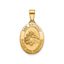 Oval St. Anthony-Spanish Medal in 14K Yellow Gold, 18.5x13.5mm - Sophia Jewelers